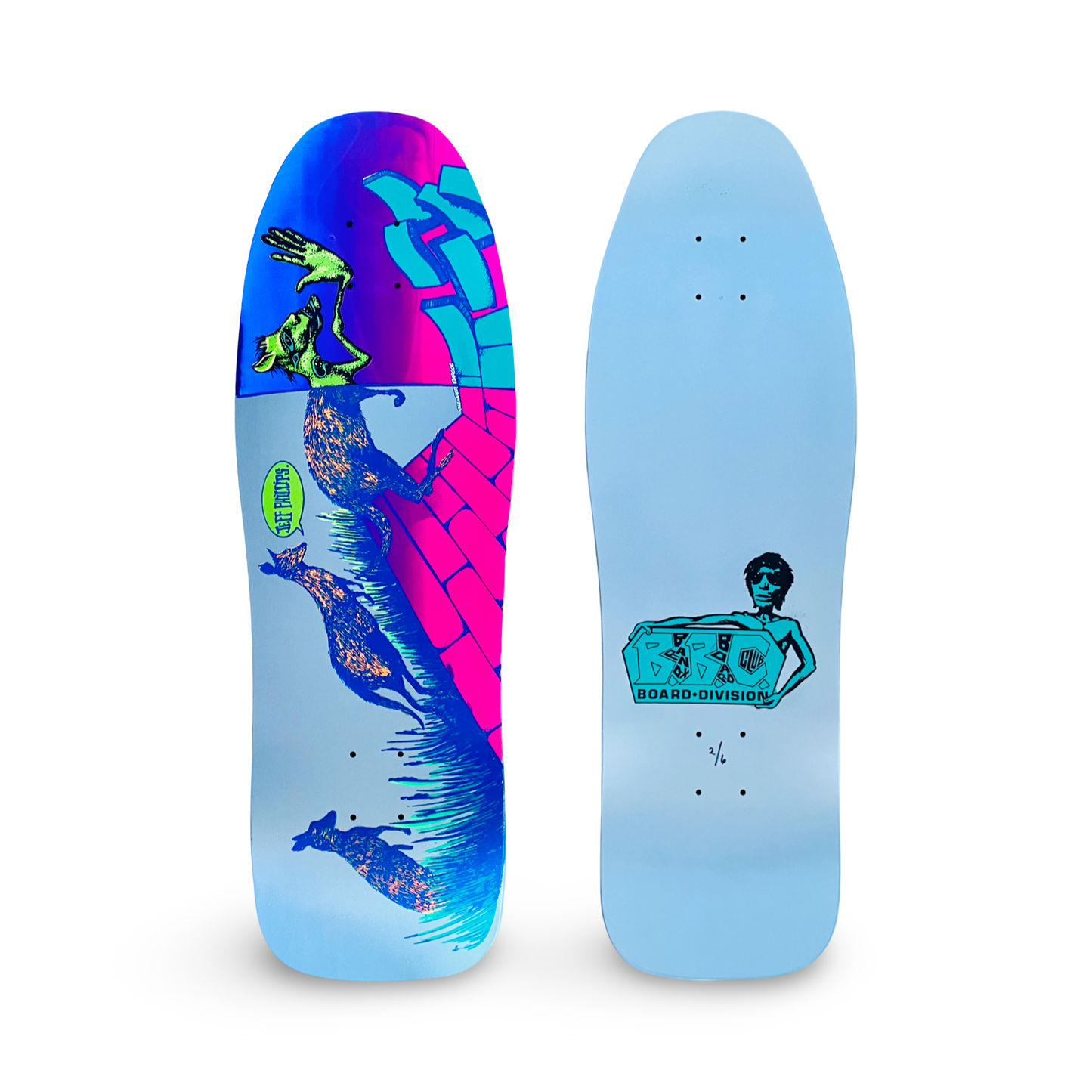 WAFFLE EVENT TICKET: Jeff Phillips BBC Kangaroos, HAND-PAINTED Deck (1 of 6)