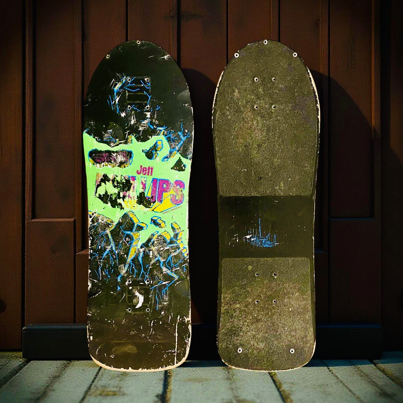 WAFFLE EVENT TICKET: Jeff Phillips ORIGINAL 1980s Sims Breakout Deck