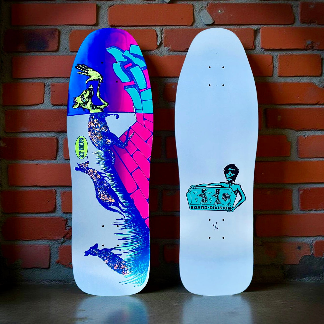 WAFFLE EVENT TICKET: Jeff Phillips BBC Kangaroos, HAND-PAINTED Deck (1 of 6)