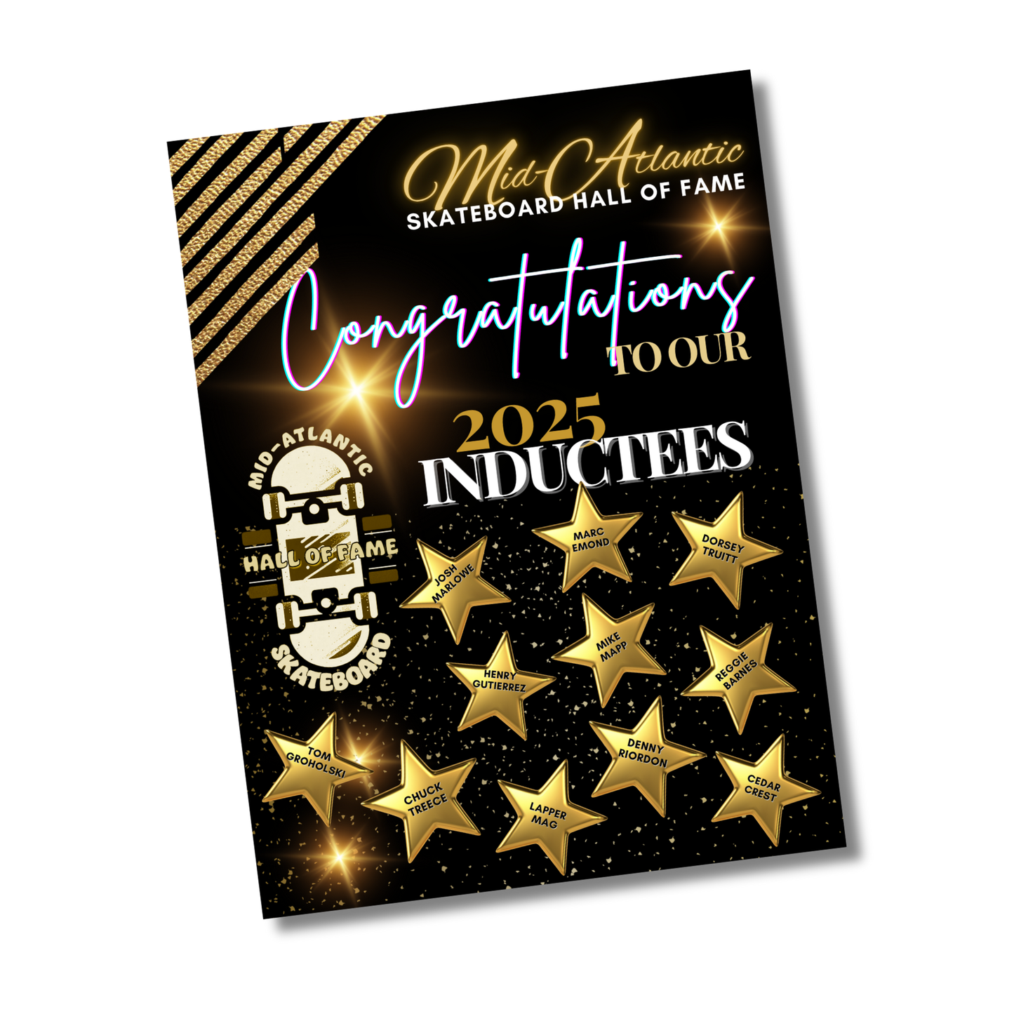 Skateboard Hall of Fame 2025 Inductee Posters 18"x24"