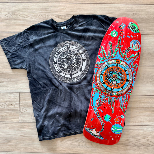 WAFFLE EVENT TICKET: Jeff Phillips AZTEC limited edition, HAND-PAINTED Deck & Shirt (AUG 18)