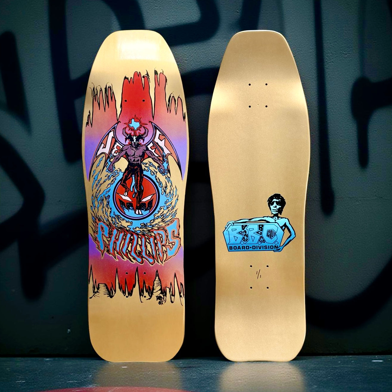 WAFFLE EVENT TICKET: Jeff Phillips BBC Devilman, HAND-PAINTED ONE-OF-A-KIND Deck (2/5/26)