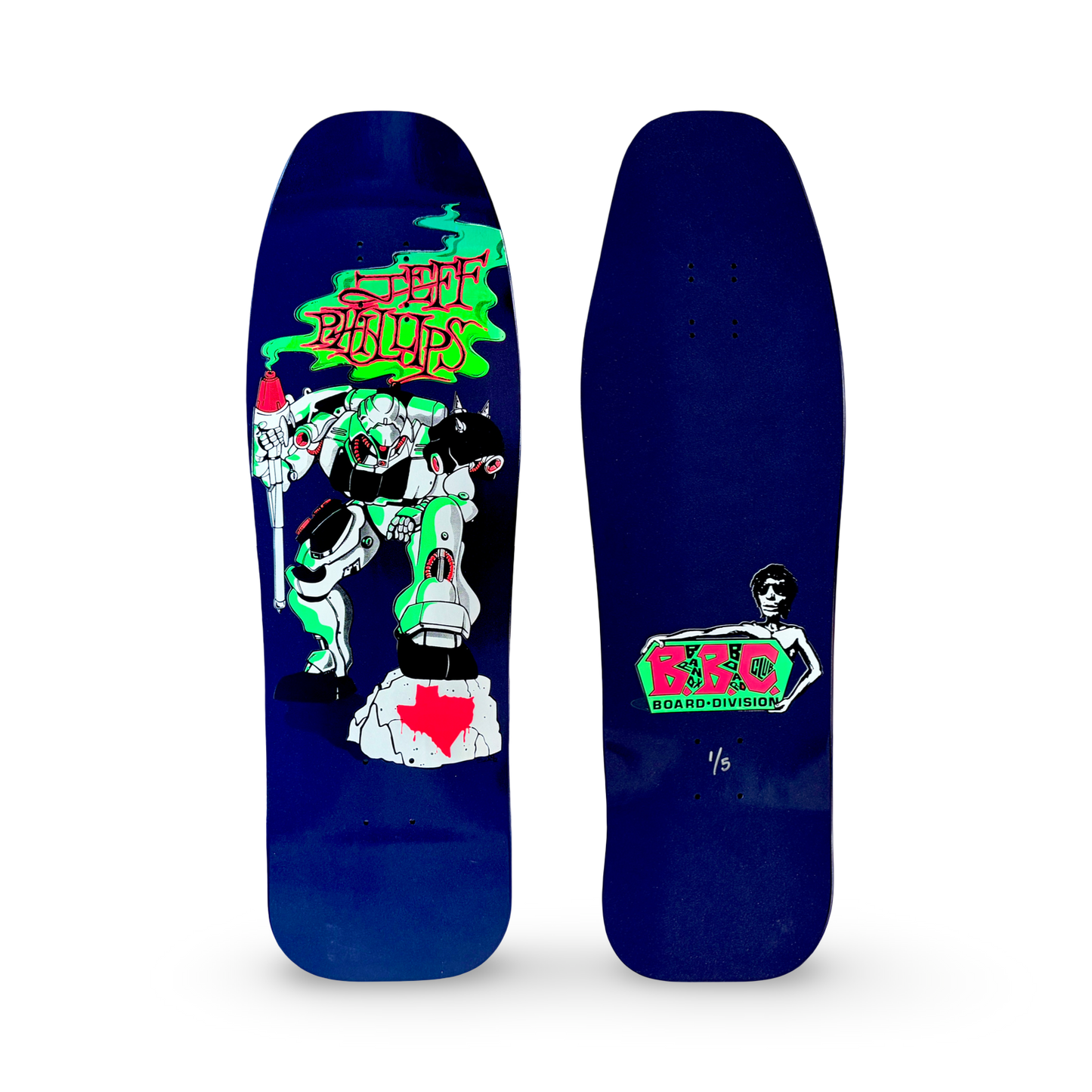 WAFFLE EVENT TICKET: Jeff Phillips Gundam Limited-Edition, HAND-PAINTED Deck (1 of 5)