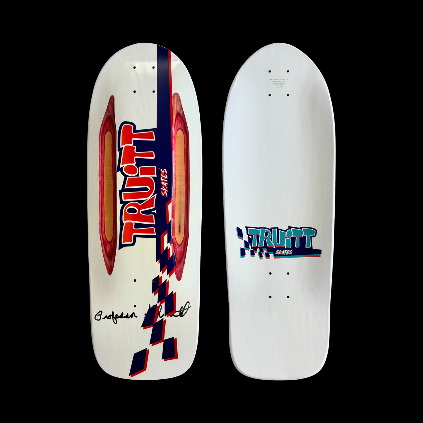 WAFFLE EVENT TICKET: Truitt Skates Routed, HAND-PAINTED Deck with PAUL SCHMITT AUTOGRAPH (SEPT 22)