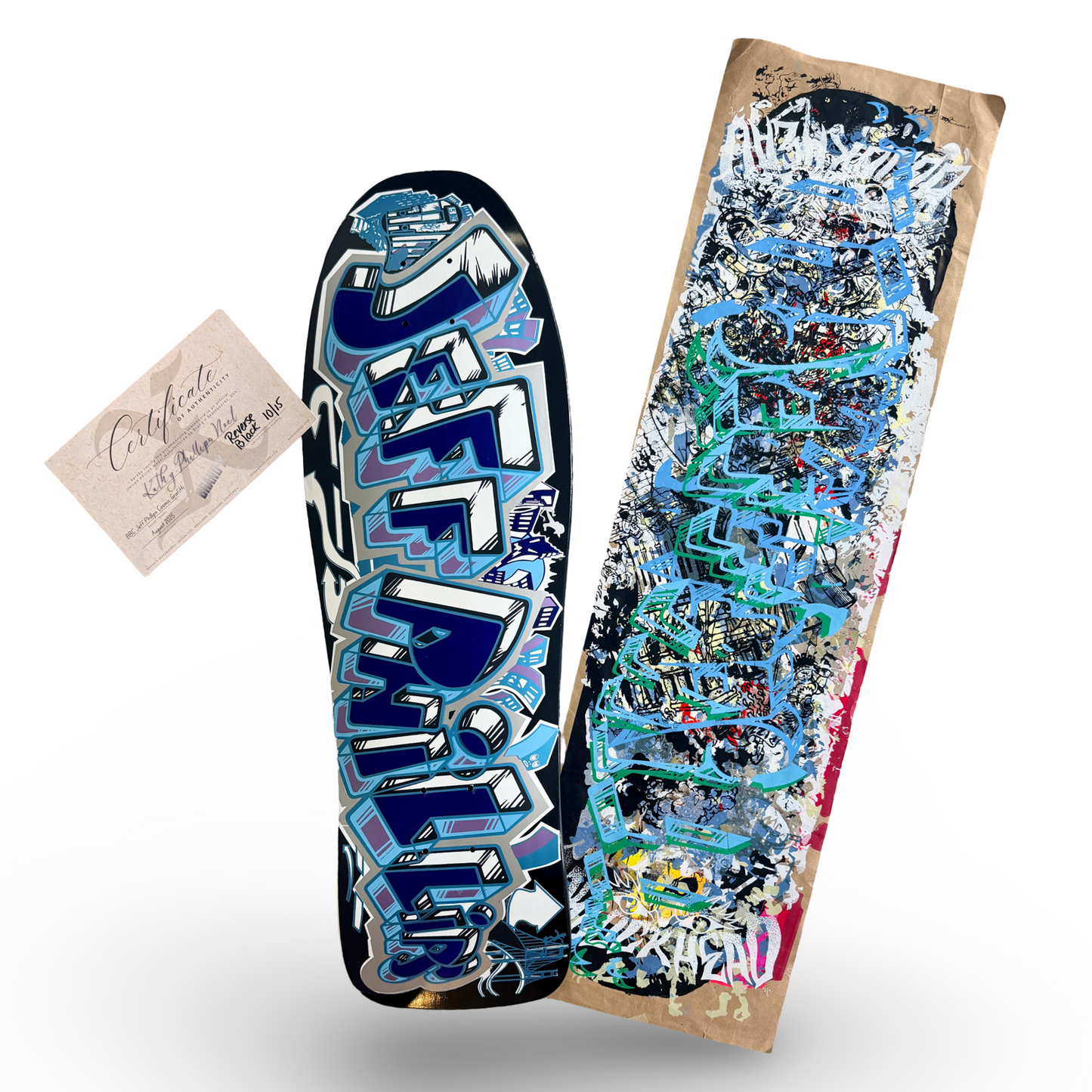 WAFFLE EVENT TICKET: Jeff Phillips GRAFFITI limited edition, HAND-PAINTED Deck & Test Print (Sept 30)