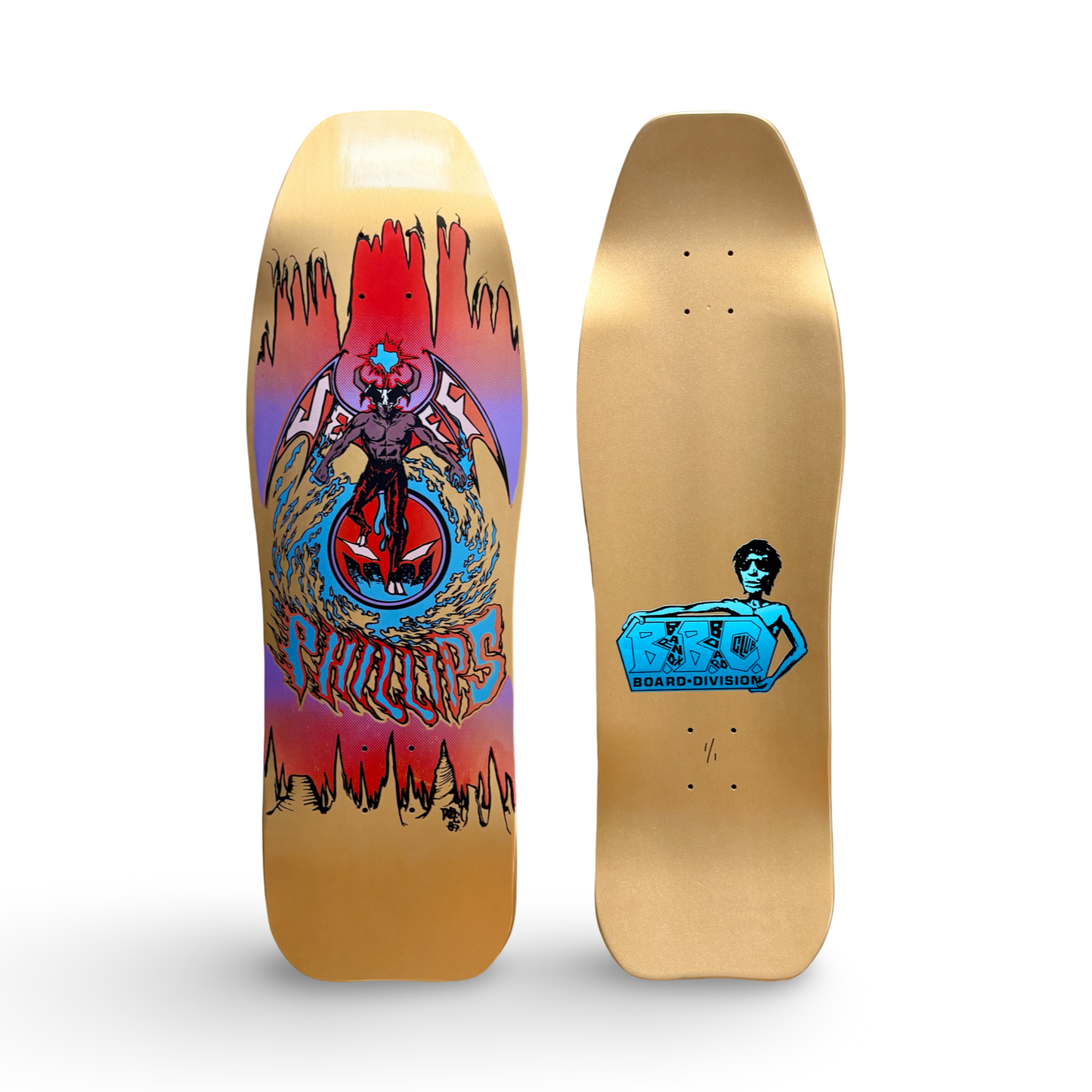 WAFFLE EVENT TICKET: Jeff Phillips BBC Devilman, HAND-PAINTED ONE-OF-A-KIND Deck (2/5/26)