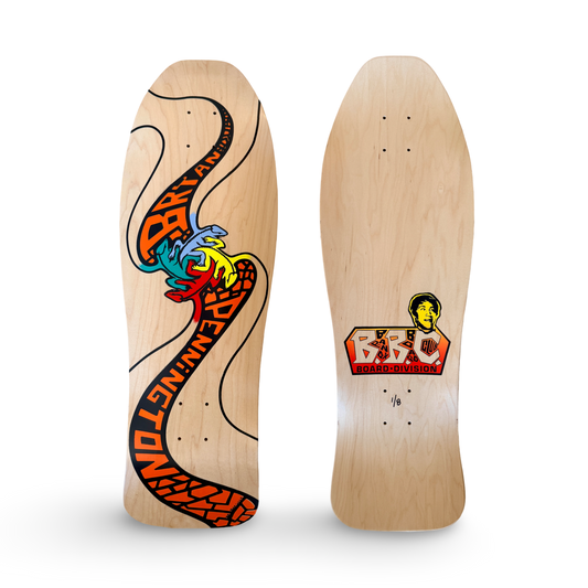 WAFFLE EVENT TICKET; Bryan Pennington Gecko, Limited Edition, HAND-PAINTED, Deck 10.3"x30.5" (1 of 8)