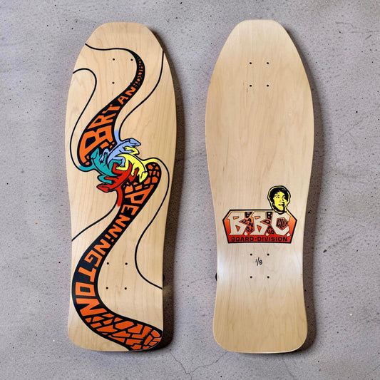 WAFFLE EVENT TICKET; Bryan Pennington Gecko, Limited Edition, HAND-PAINTED, Deck 10.3"x30.5" (1 of 8)
