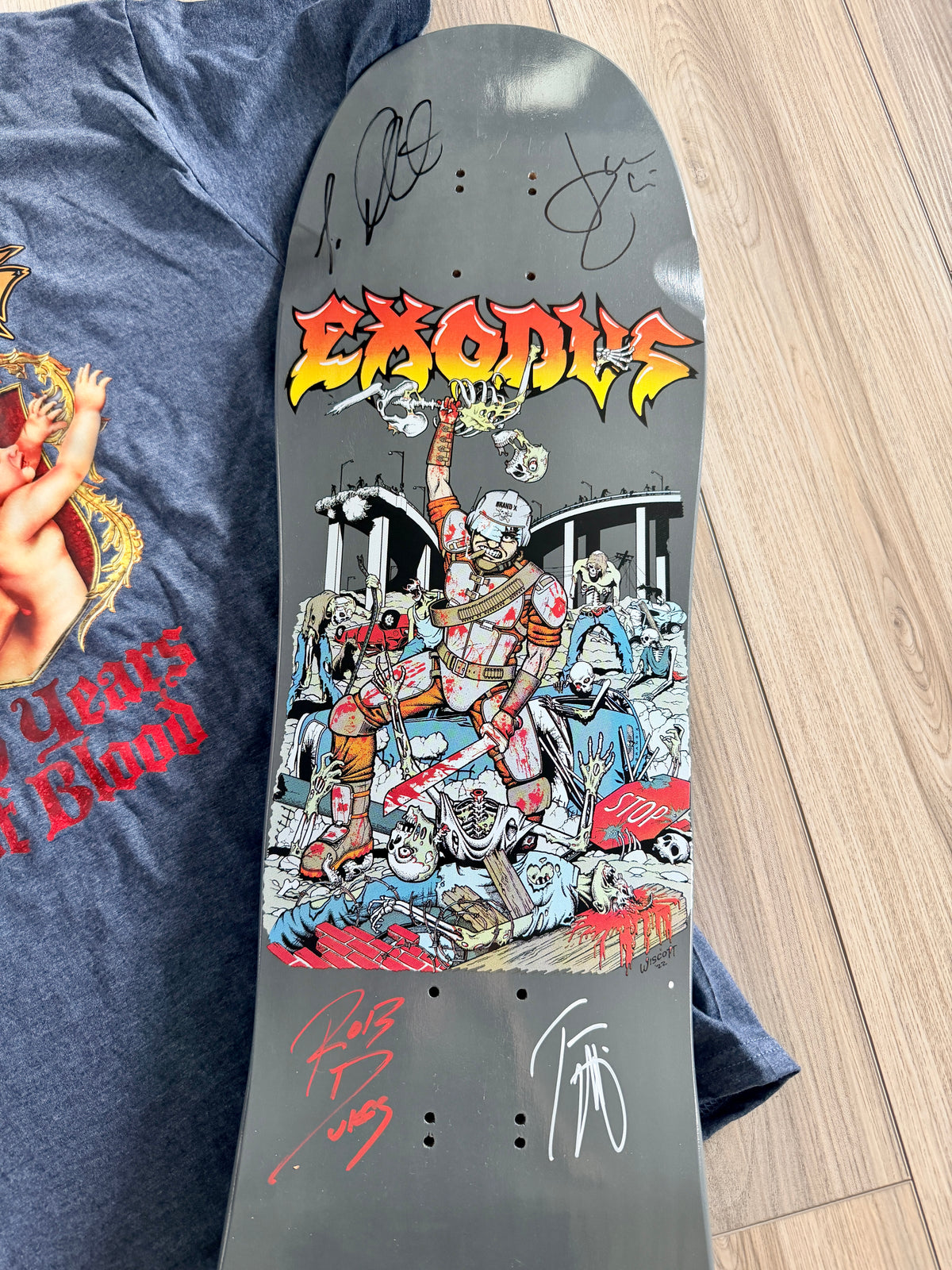 WAFFLE EVENT TICKET: Brand-X-Exodus AUTOGRAPHED Deck & Shirt