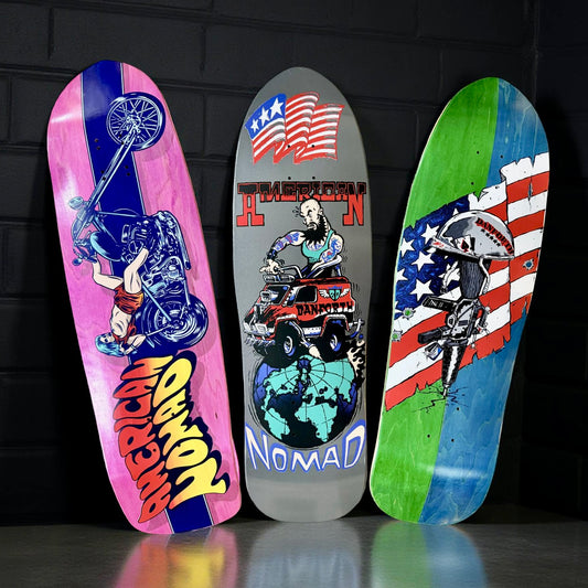 WAFFLE EVENT TICKET: THREE Bill Danforth Decks HAND-PAINTED (3/5/26)